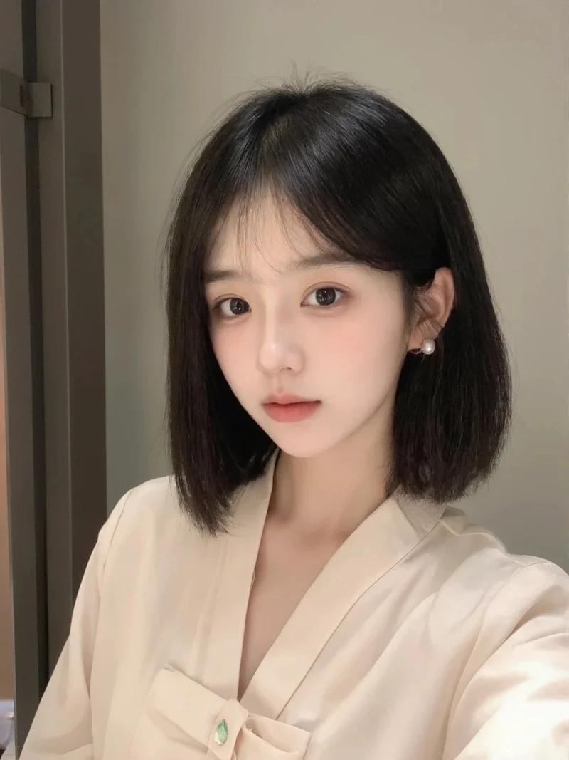 Nét đáng yêu của gái xinh tóc ngắn học sinh khiến dân mạng thích thú