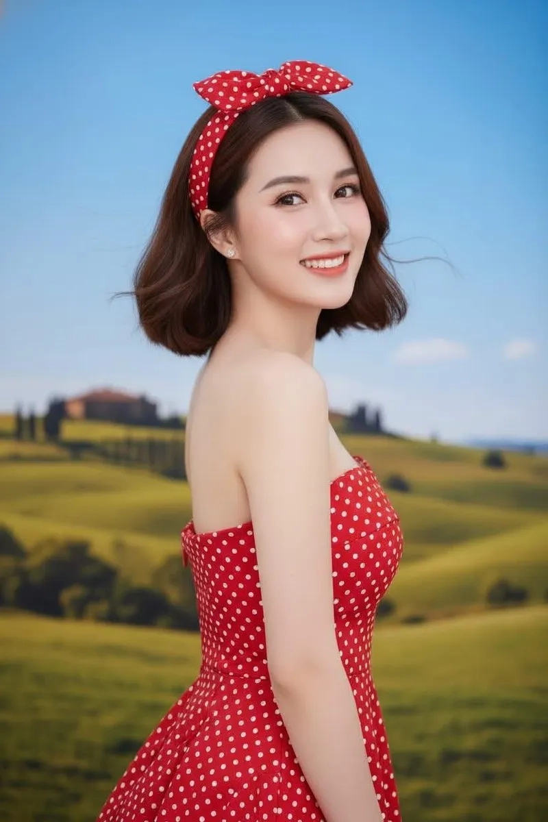 Vẻ gái nông thôn đảm đang sắc